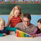 Melissa & Doug Add & Subtract Abacus - Educational Toy with 55 Colorful Beads and Sturdy Wooden Construction
