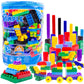 Dimple Building Blocks for Toddler (300 Pcs) Stacking Toys & Puzzle Games for Learning and STEM Fun Montessori Toys, Educational Baby Blocks Age 3+