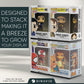 Dinavio Crafthouse Funko Pop Protector - Acrylic Display Case - Sturdy Stackable Design - 4mm Case for 4" Vinyl Figures - Black Base