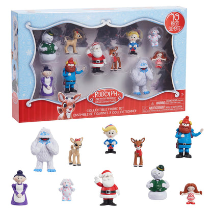 Just Play Rudolph The Red-Nosed Reindeer® Figure Set, 10-Piece Figure Set, Kids Toys for Ages 3 Up