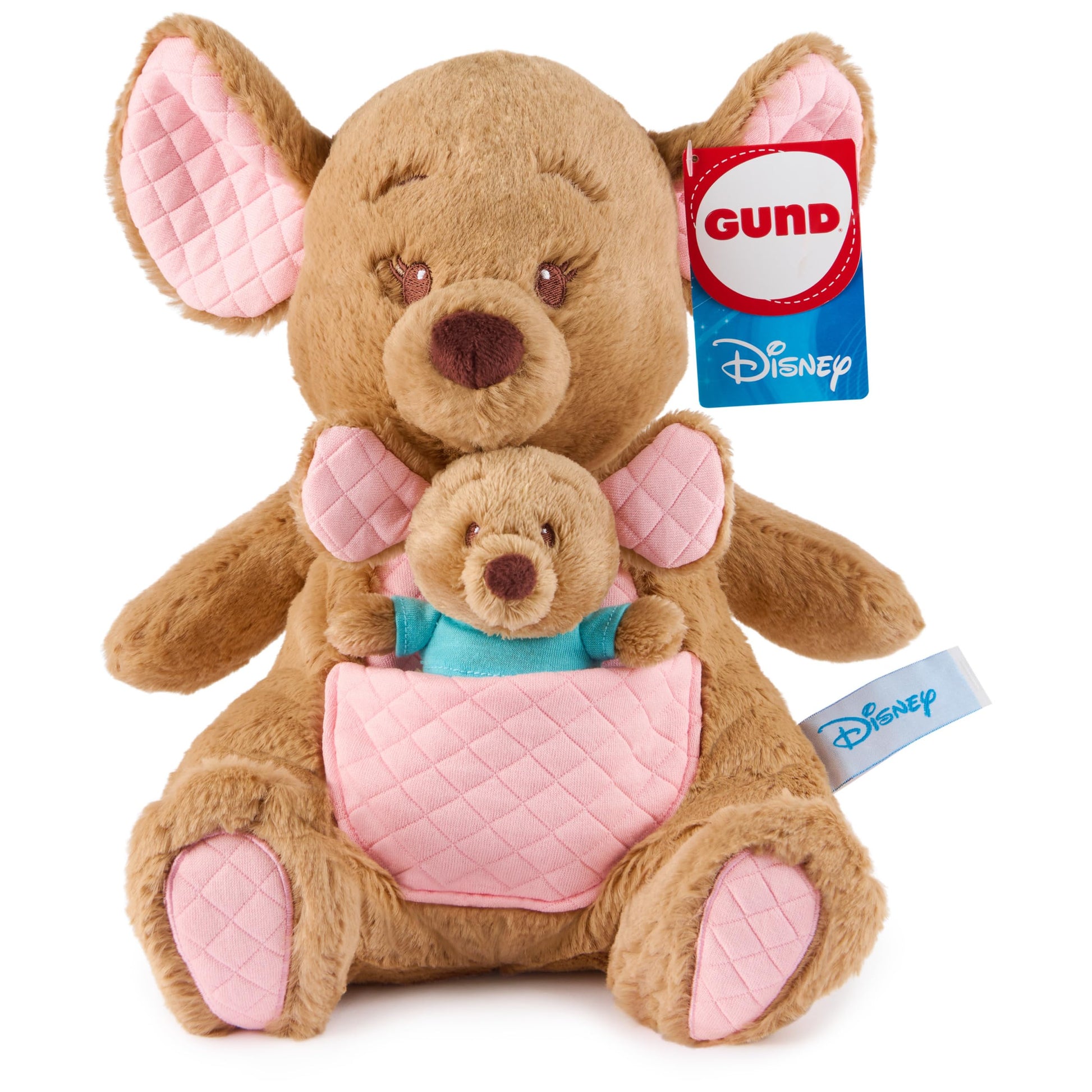 GUND Disney Winnie the Pooh Oh So Snuggly Kanga & Roo 12.5” Plush Ages 0+