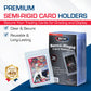 BCW Semi Rigid Card Holder #1 | 100 Pack | Semi Rigid Card Sleeves for Grading Preparation | Protective Holders for Sports & Trading Cards