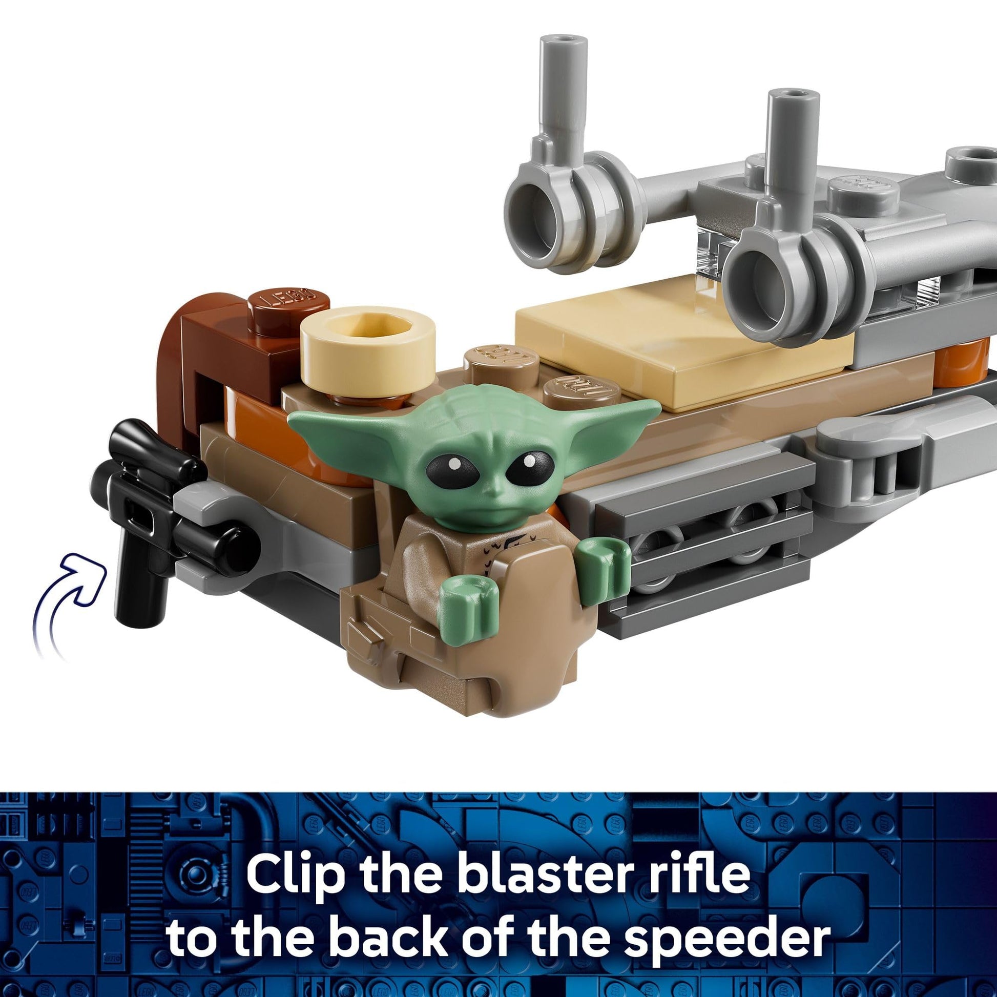 LEGO Star Wars The Mandalorian & Grogu’s Speeder Bike Building Toy for Boys & Girls - Pretend Play Space Vehicle W/2 Star Wars Character Figures