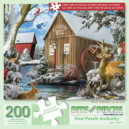 Bits and Pieces Jigsaw Puzzles for Adults 200 Pieces - Winter Wilderness 2