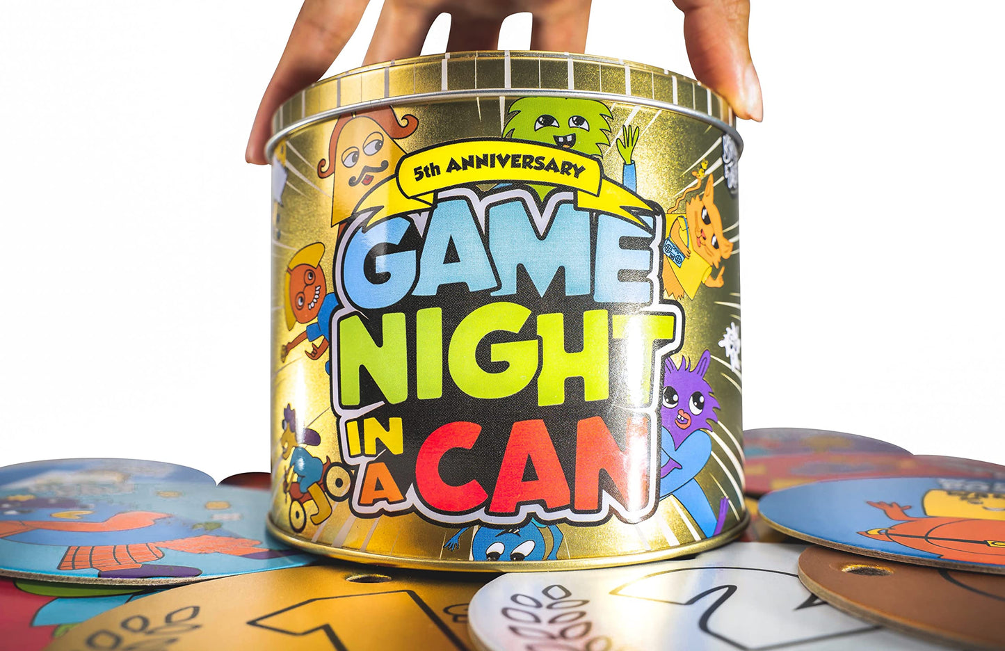 Game Night In A Can Barry & Jason Games & Entertainment 5th Anniversary Edition - Fun and Creative Card Game for Family Night or Any Gathering