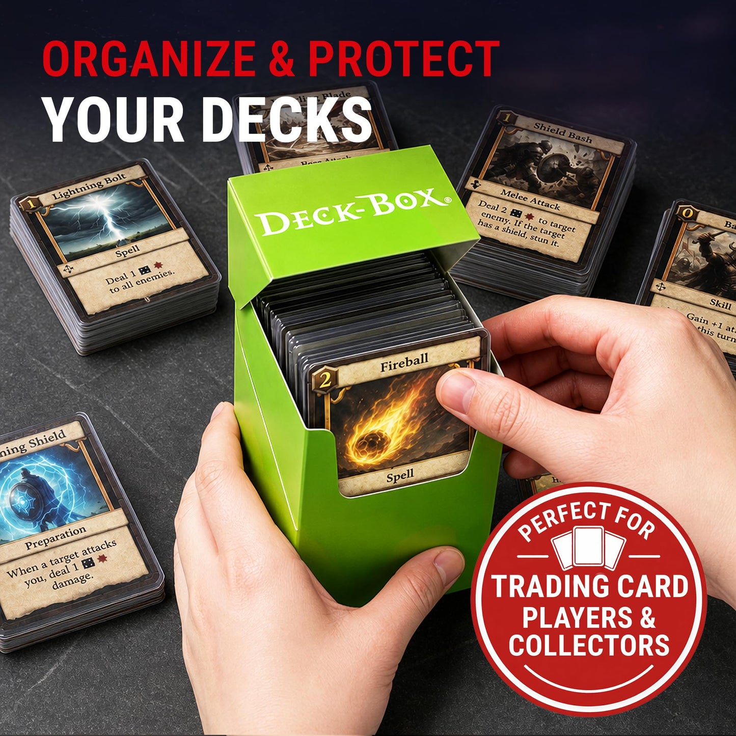 Ultra PRO - Protect & Store Valuable Cards Deck Box for Pokemon/Magic/YuGiOh Collectible Cards Storage, Card Organizer