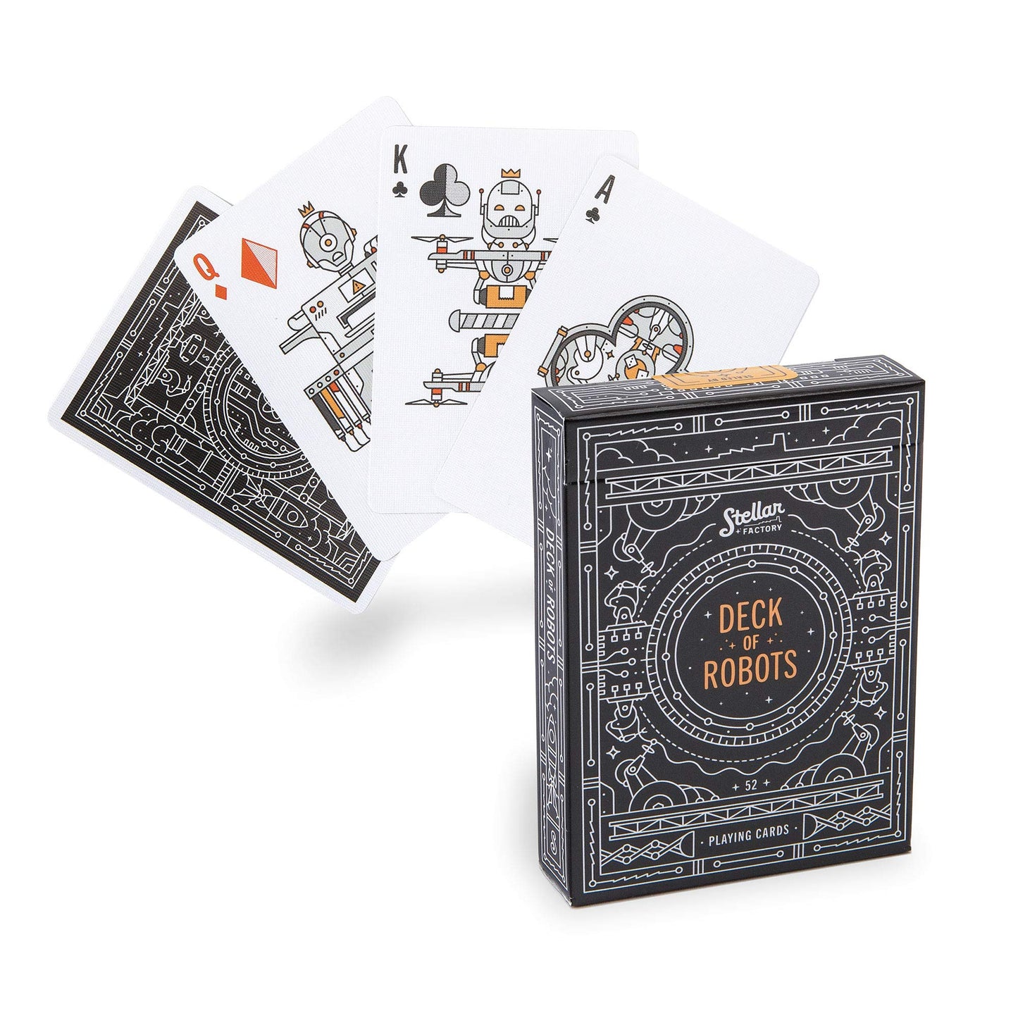 Stellar Factory Deck of Robots | Casino-Quality Playing Cards | Robot Theme | Made in USA | Poker Size 2.5" x 3.5" | 54 Cards with Jokers