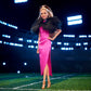 Barbie Signature Doll, Keeley from Ted Lasso Wearing Pink Dress & Faux Fur Shawl, Collectible with Displayable Packaging