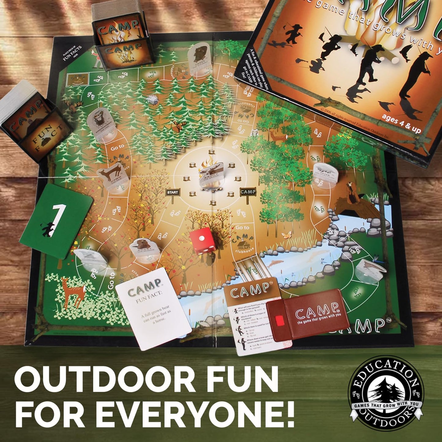 Education Outdoors Camp Board Game - Explore Nature and Learn Through Fun Outdoor Adventures