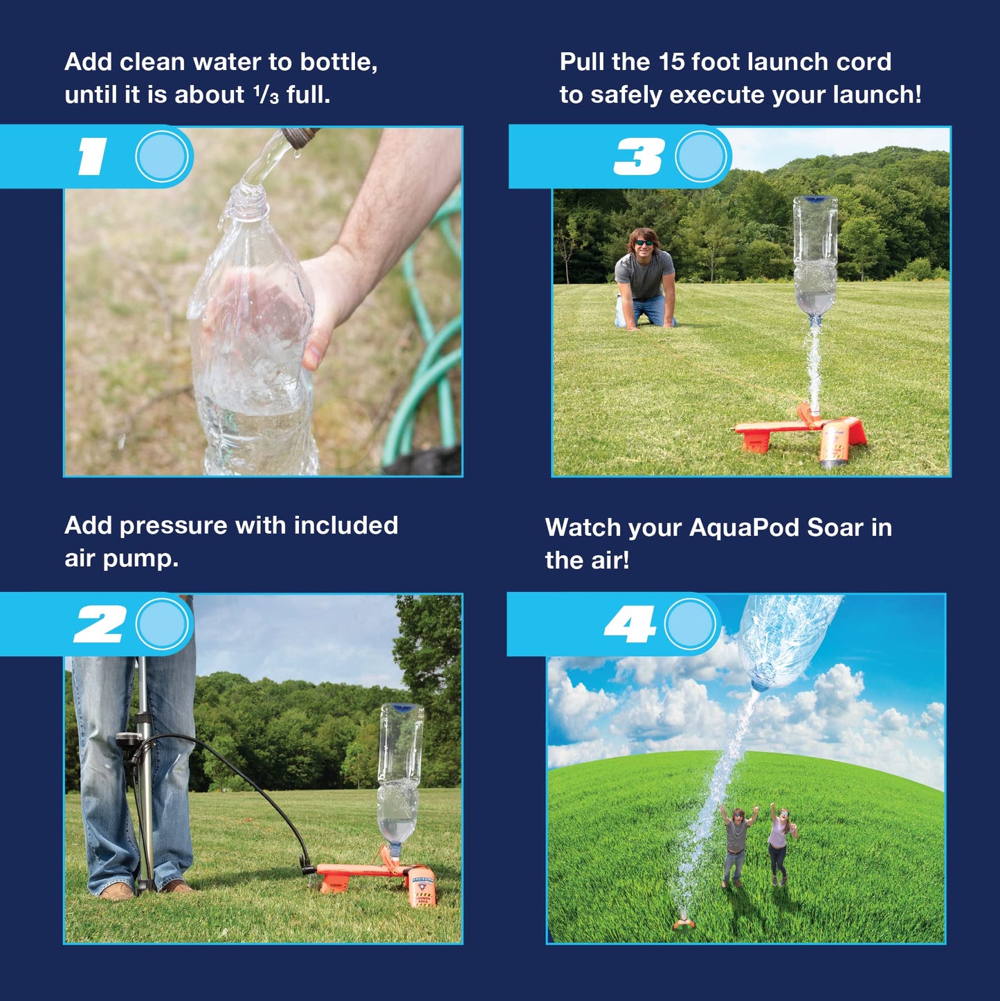 AquaPod Original Rocket Bottle Launcher Kit