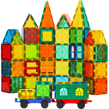 CuteTiger Mangetic Tiles, 100PCS Magnet Building Toys, Magnetic Building Set for Kids, Stacking Blocks, Perfect STEM Toys Gift for Boys and Girls