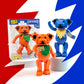 Brickcraft Grateful Dead Stealie Blue Dancing Bear Building Brick Kit, 387 Pieces, Fully Posable Figure with Brick Concert Ticket, Ages 8+, Officially