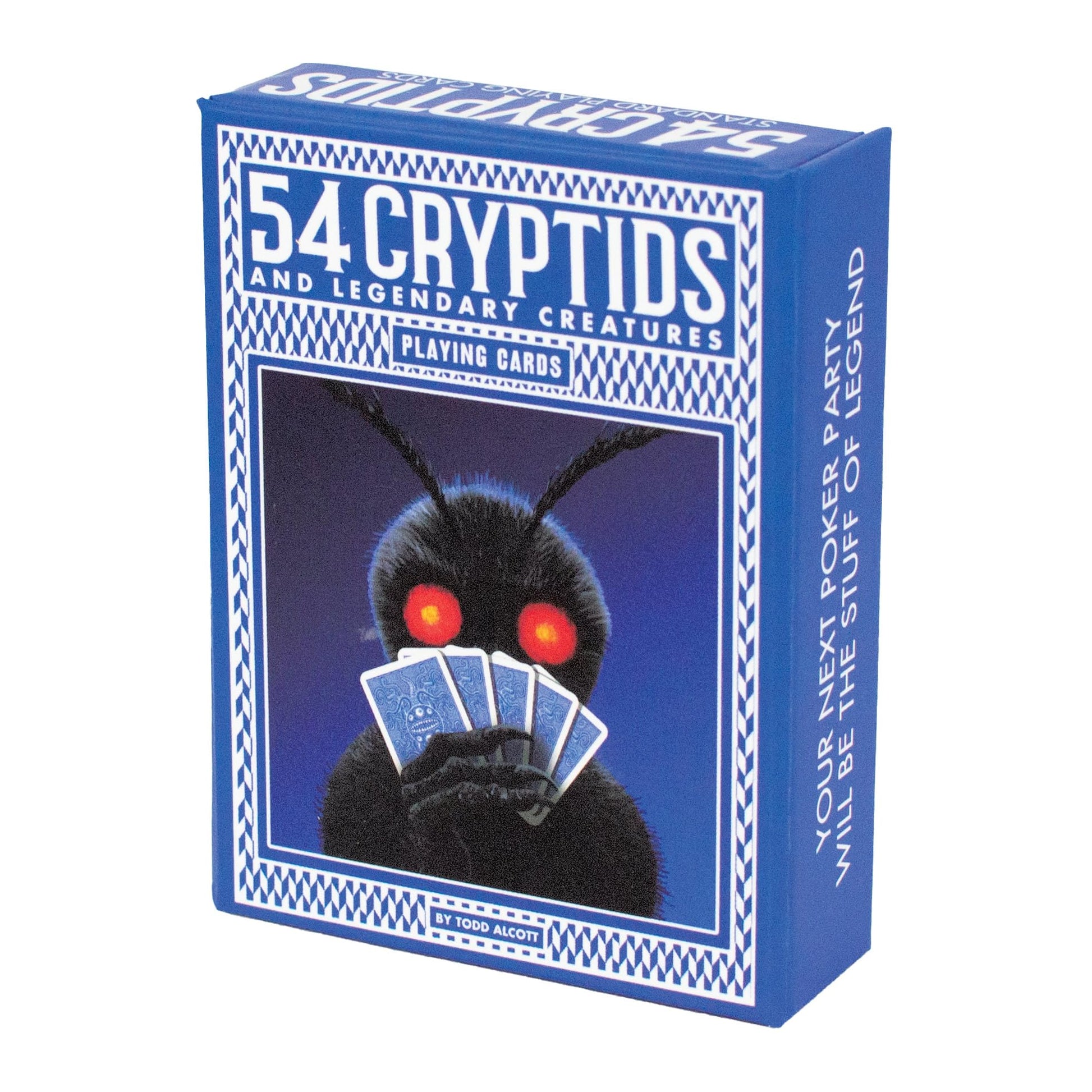 The Unemployed Philosophers Guild Todd Alcott's Cryptid Playing Cards Box Set - 54 Original Illustrations, Standard Deck, 52 Suited Cards and 2 Jokers