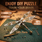 Steampunk Dragonfly 3D Metal Puzzle : 140+ Pcs 2-3 Hrs Screw Build Desktop Display Ornament DIY Assembly Gift for Father Men Teens Christmas