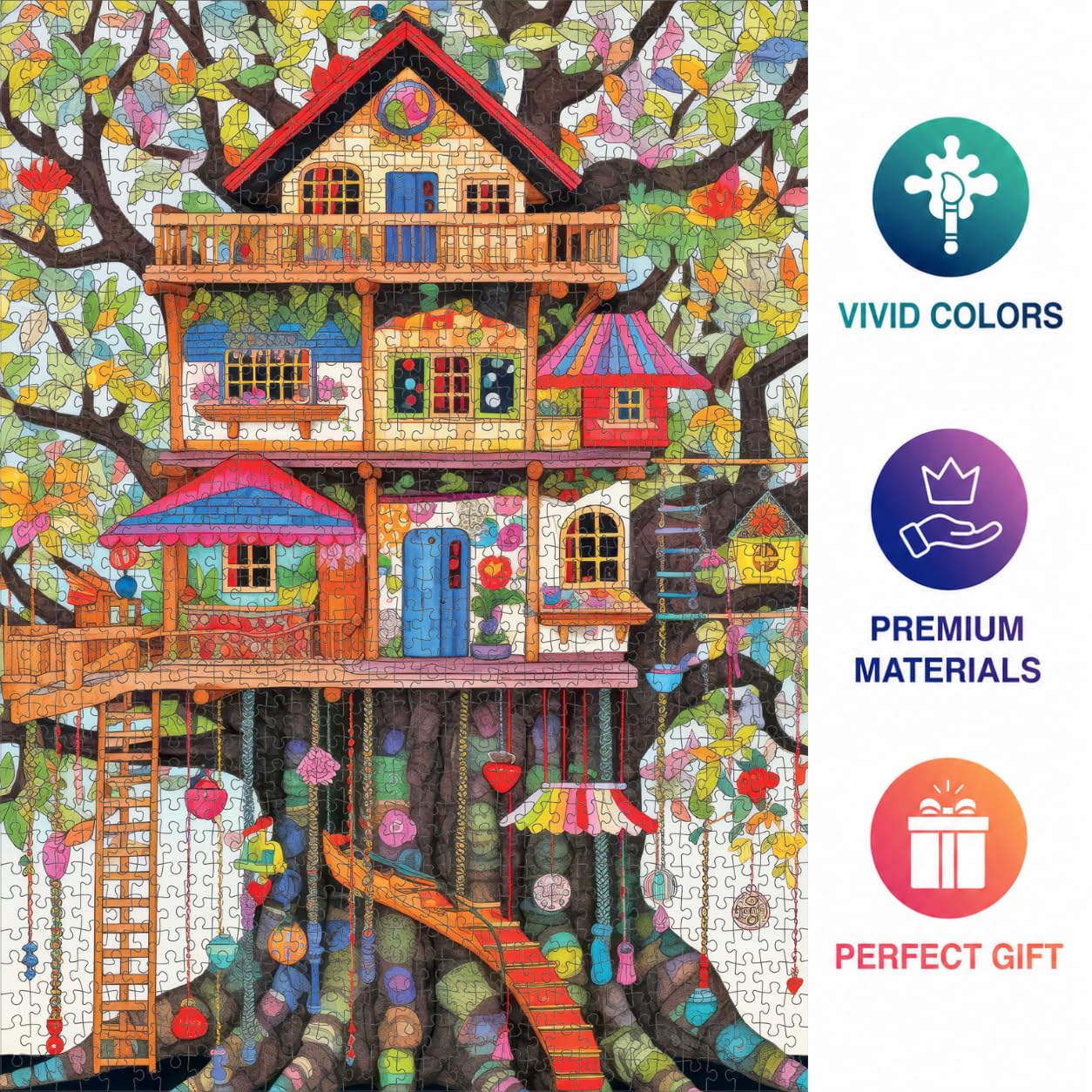 Cross & Glory | Jigsaw Puzzles for Adults | Fantastical Treehouse Escape