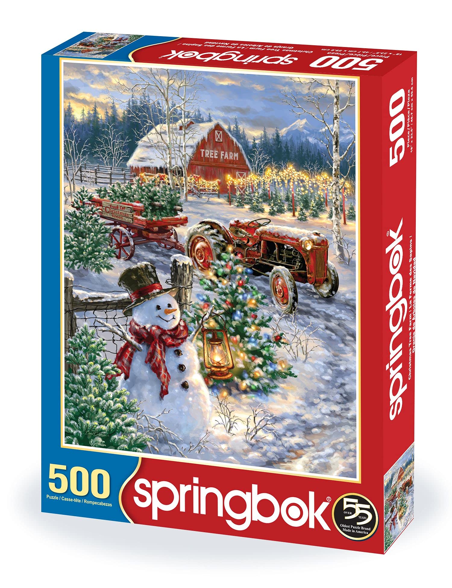 Springbok Christmas Tree Farm 500 Piece Jigsaw Puzzle for Adults