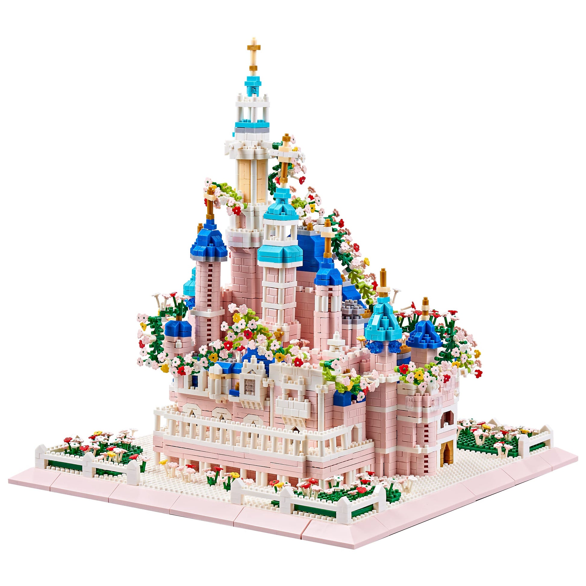 Kadablk Architecture Castle with Flower Series Micro Blocks Building Sets for Adults and Teens, 4000+ PCS Bricks Building Blocks - Upgrade Version