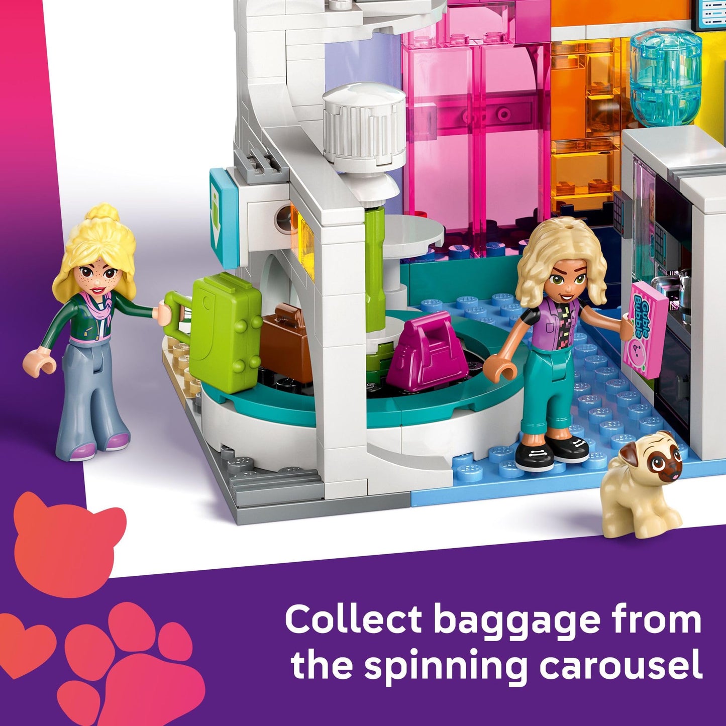 LEGO Friends Heartlake City Airport and Airplane Toy Building Set - Pretend Play for Kids, Girls and Boys, Ages 8+ - with 7 Minidolls, Taxi, Dog