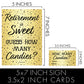 DISTINCTIVS Retirement Party Game - Guess How Many Candies in the Jar - Black and Gold Retirement Game with 5" x 7" Sign and 30 Guessing Cards