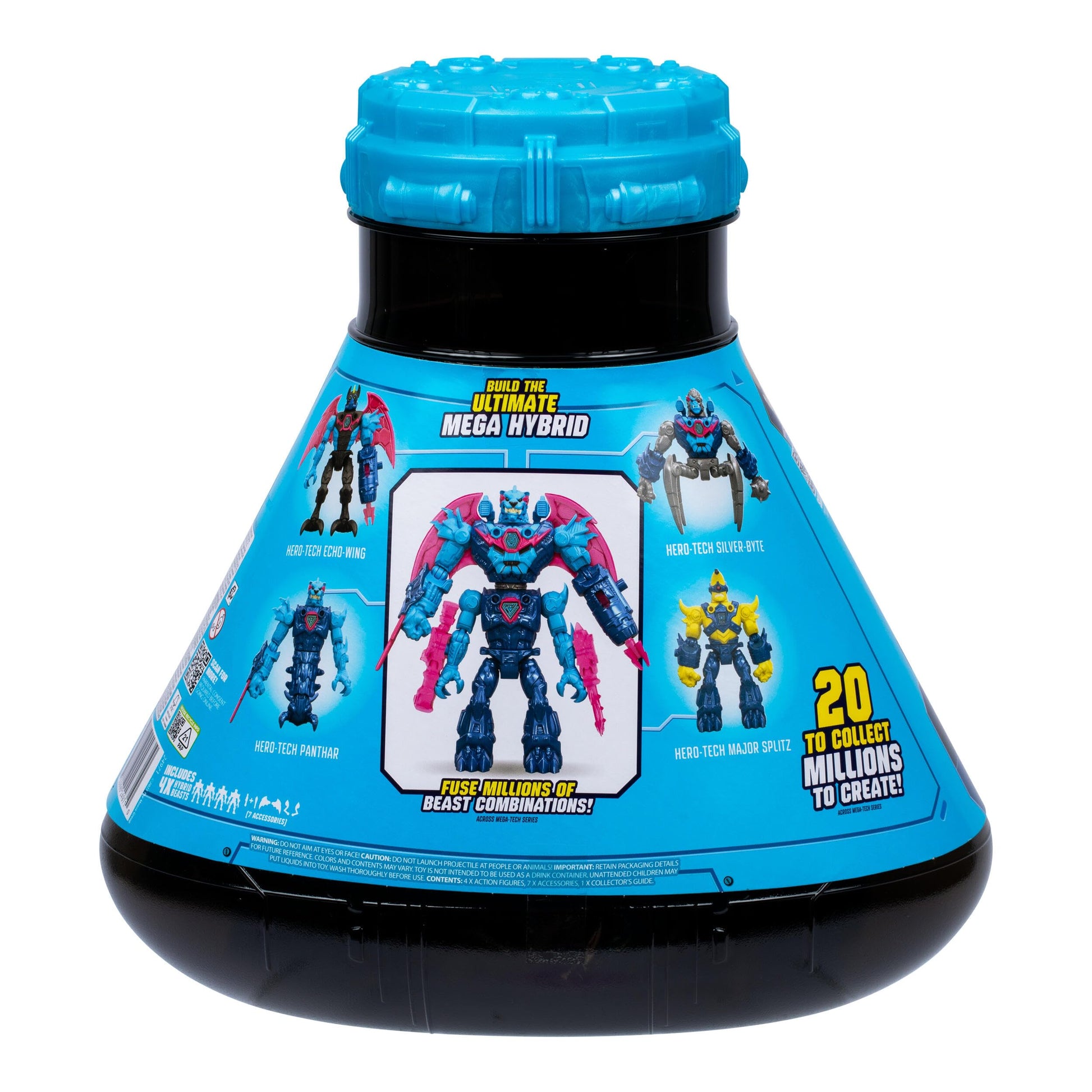 MrBeast Lab Hybrids Mega Pack, 4 Mix & Match Figures, 7 Accessories
