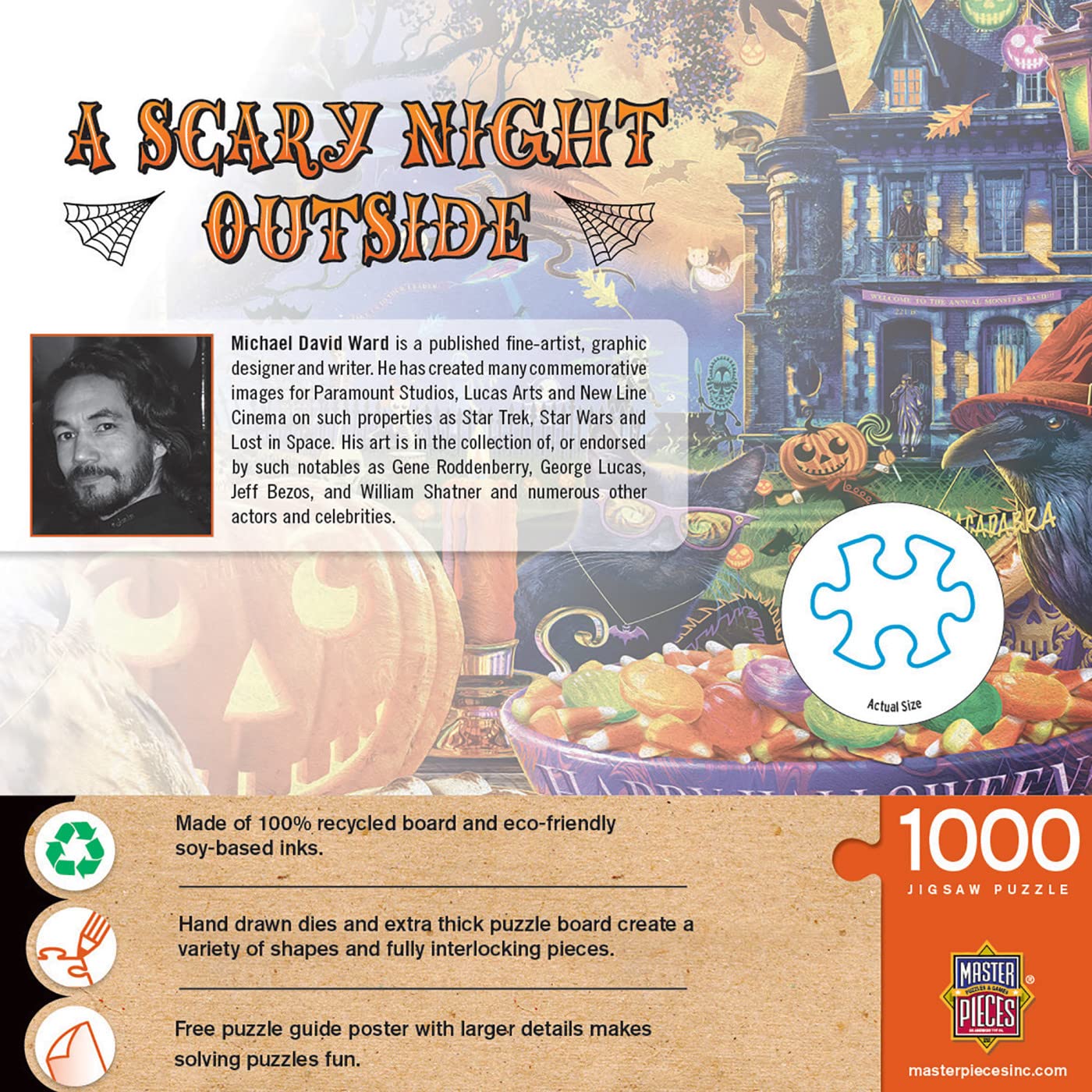 MasterPieces 1000 Piece Halloween Jigsaw Puzzle - A Scary Night Outside - 19.25"x26.75"
