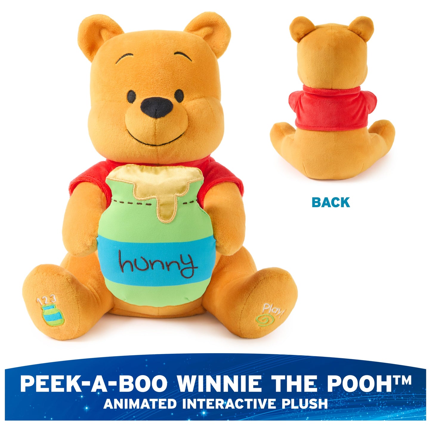 GUND Disney Peek-a-Boo Winnie the Pooh 11-Inch Musical Plush Toy for Babies