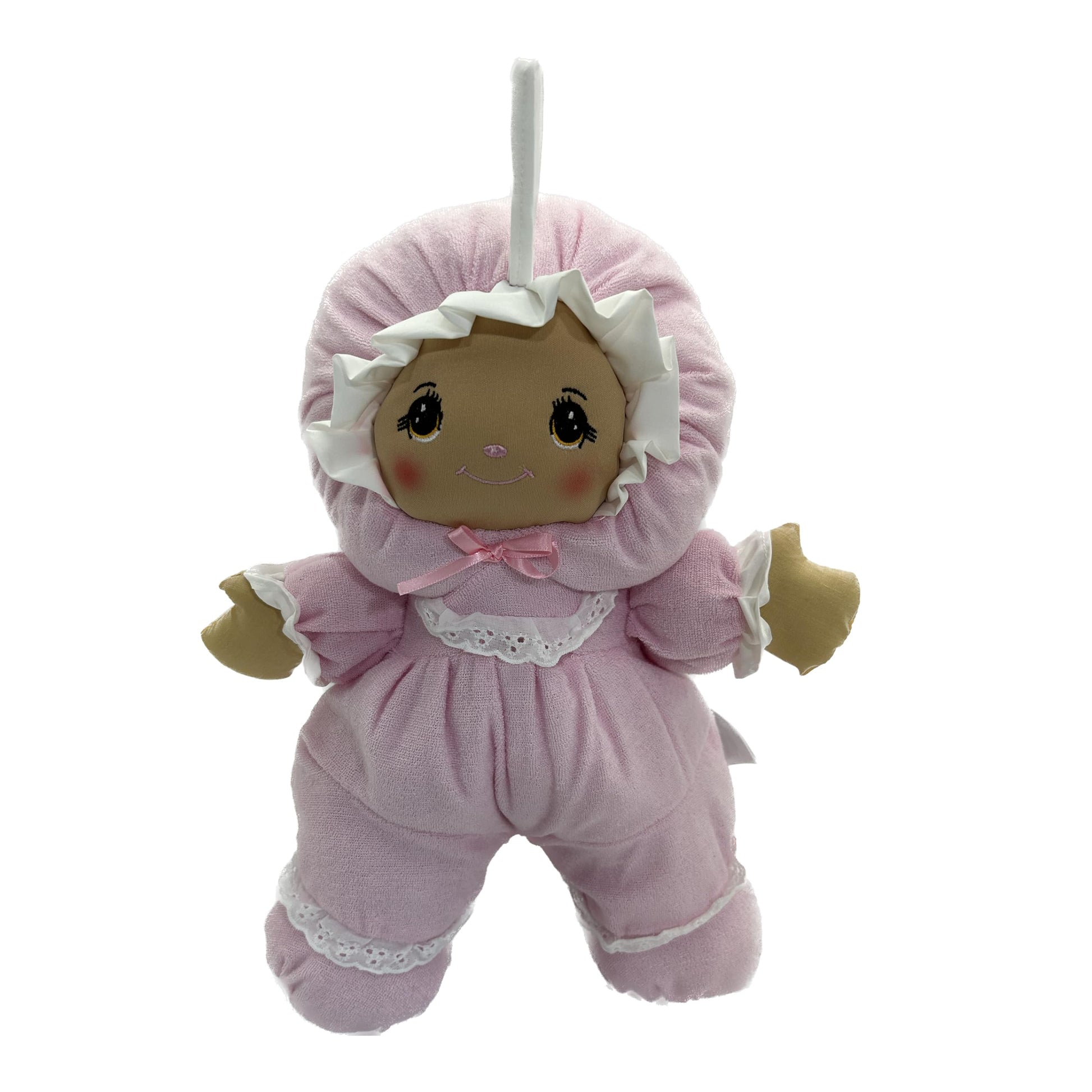 Anico 13.5" Terry Baby - Soft Latina Baby Rag Doll in Pink | Adorable First Baby Doll for Toddlers