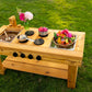 Noble Toys XL Cedar Outdoor Mud Kitchen Centered with Stovetop for Toddlers and Kids | Pretend Play Toddler Table | Sensory Table | Outside Playset |