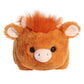 Aurora® Adorable Spudsters™ Hamish Highland Cow™ Stuffed Animal - Round Shape Makes for Comforting Cuddles - Perfect for Kids All Ages and Animal