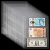 24 Sheets Currency Sleeves for Collectors Acid-Free PVC Paper Money Currency Pocket Pages Coin Collection Supplies - 72 Pockets 9-Hole Stamp Page