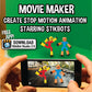 Zing StikBot Crazy Faces 3-Pack - Exclusive Solid Colors | Posable Action Figures with Suction Cups for Stop-Motion Animation & Creative Play |
