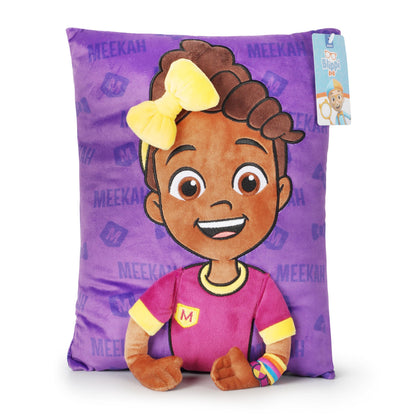 Jay Franco Snuggle Pillow - 15 Inch Kids Ultra-Soft Stuffed Plushie & Cozy Throw Pillow, Official Licensed Character Cushion, Purple - Meekah