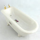 Dollhouse Miniature 1:12 Scale White Bathtub with Decal M0349tb