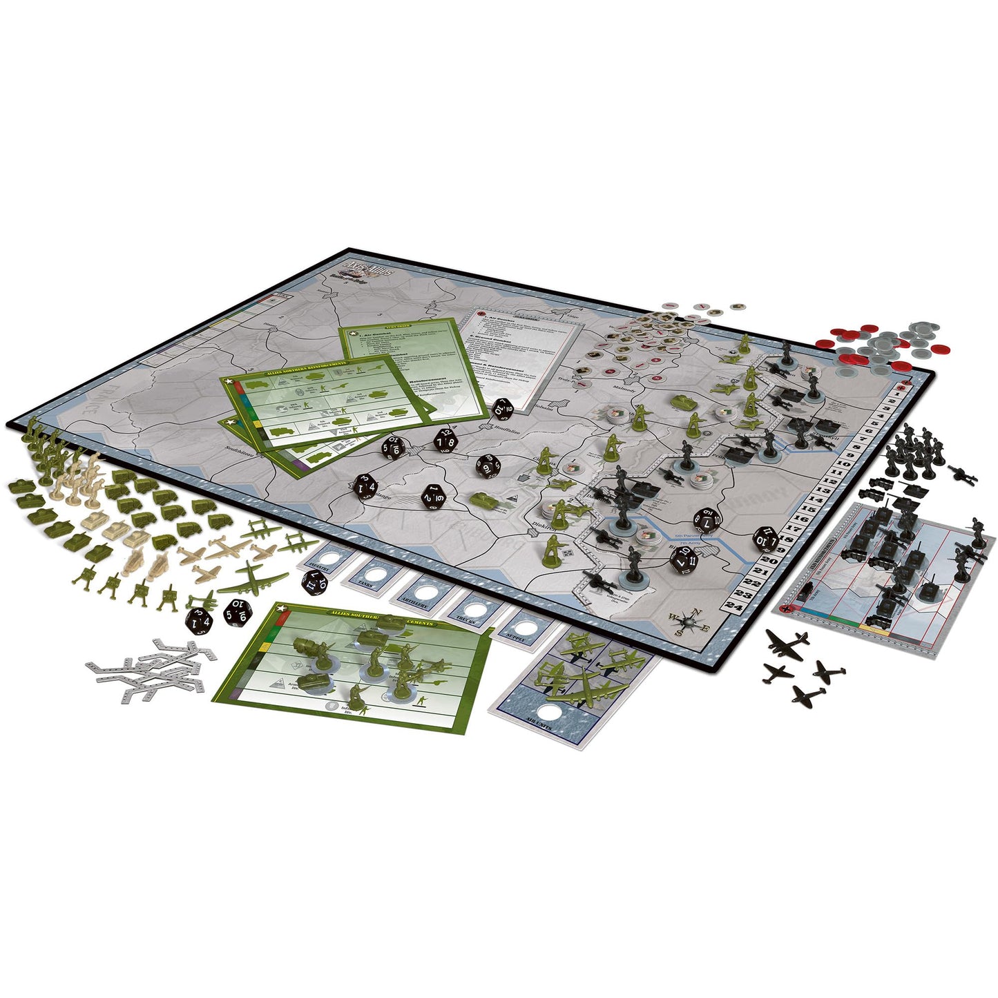 Renegade Game Studios Axis & Allies Battle of the Bulge WWII Strategy Board Game, 2 Player Miniatures Wargame, Ages 14+, 3-4 Hours
