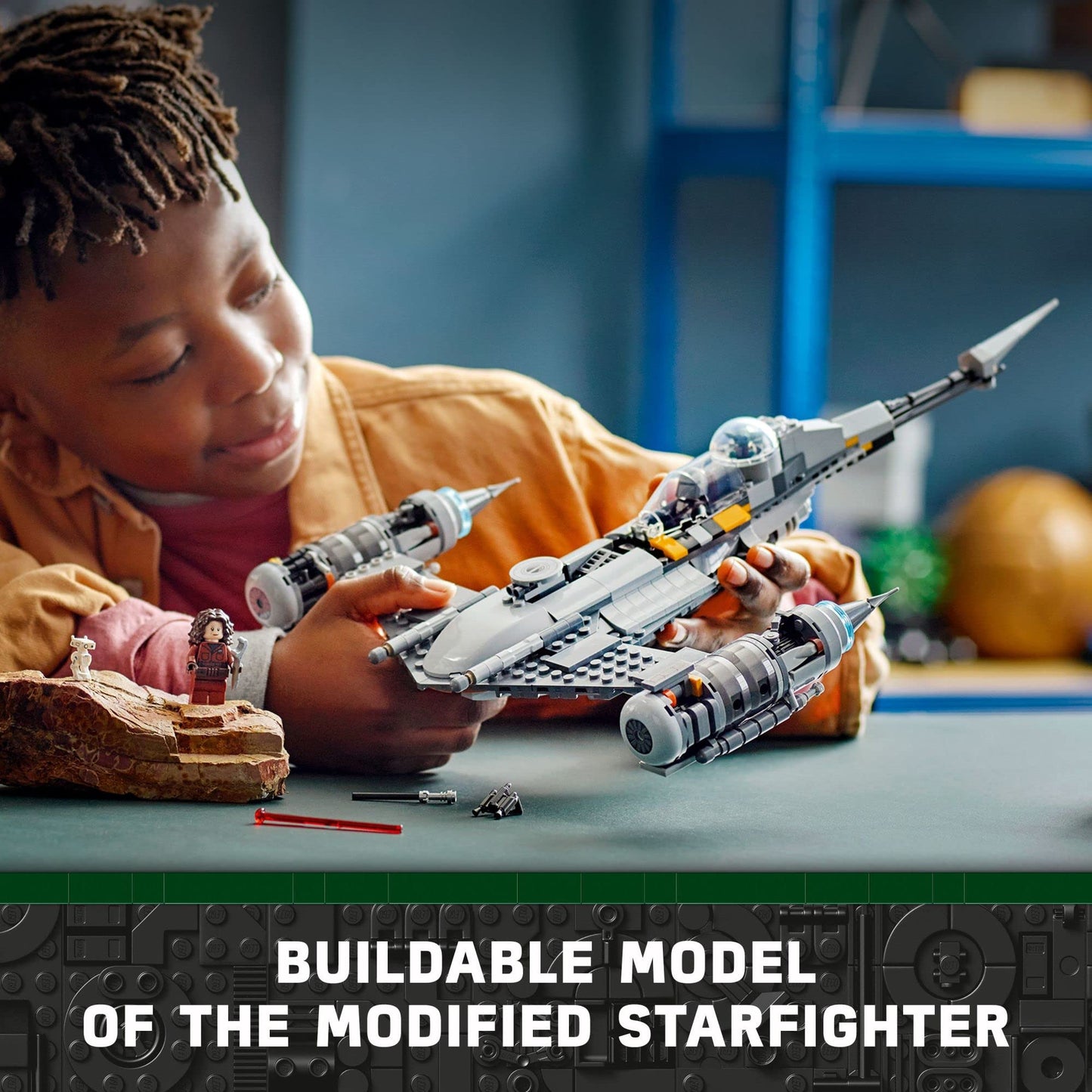 LEGO Star Wars The Mandalorian's N-1 Starfighter 75325 Building Set - The Book of Boba Fett, Featuring Baby Yoda Grogu and Droid Toy Figures, Birthday