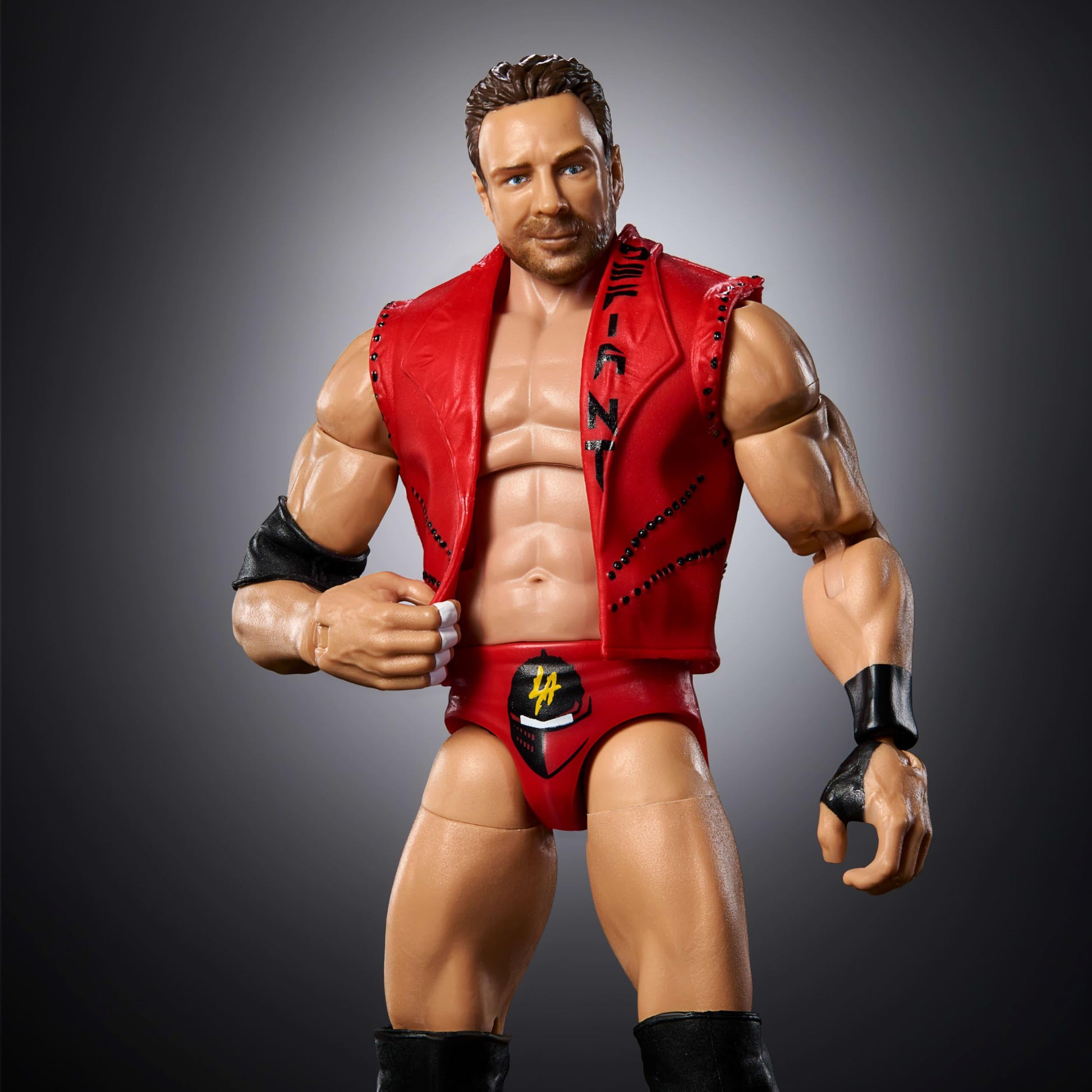 Mattel WWE Elite Collection Top Picks Action Figure & Accessories Set, LA Knight 6-inch Collectible with Swappable Hands, Ring Gear & 25 Articulation