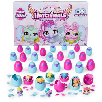 Hatchimals Alive Collectibles 30 Egg Mystery Value Pack - Mini Figures Ultimate Cracking Set: Who Will You Hatch - Stocking Stuffer Pack -30 Unique