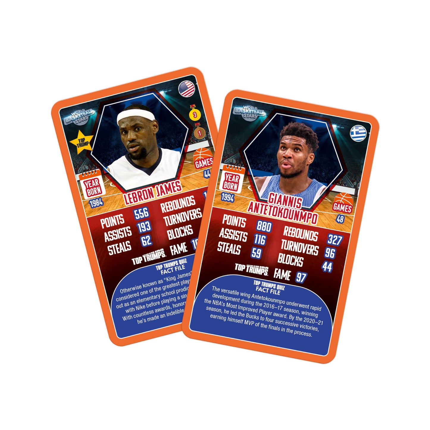 Top Trumps Card Game World Basketball Stars - Family Games for Kids and Adults, 2+ Players, 6+ Years Old