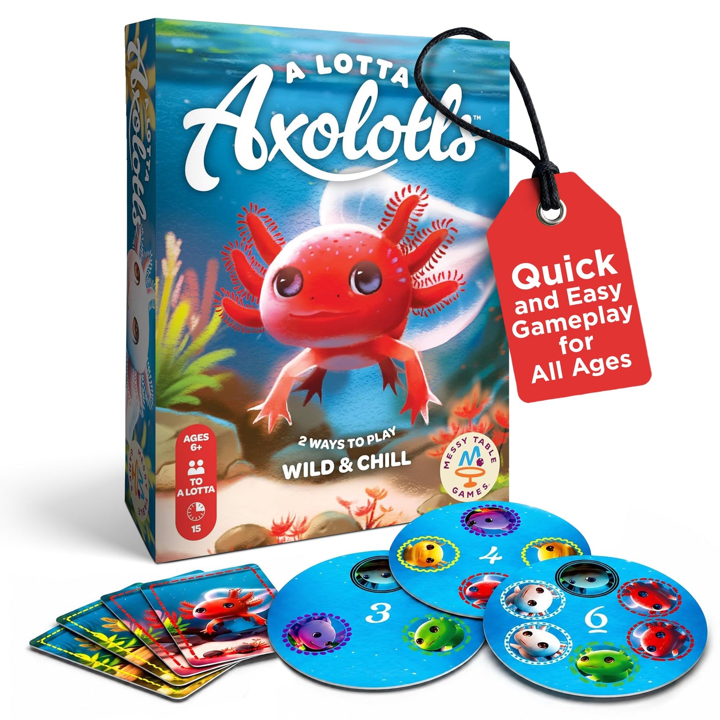 Messy Table Games A Lotta Axolotls Family Card Game