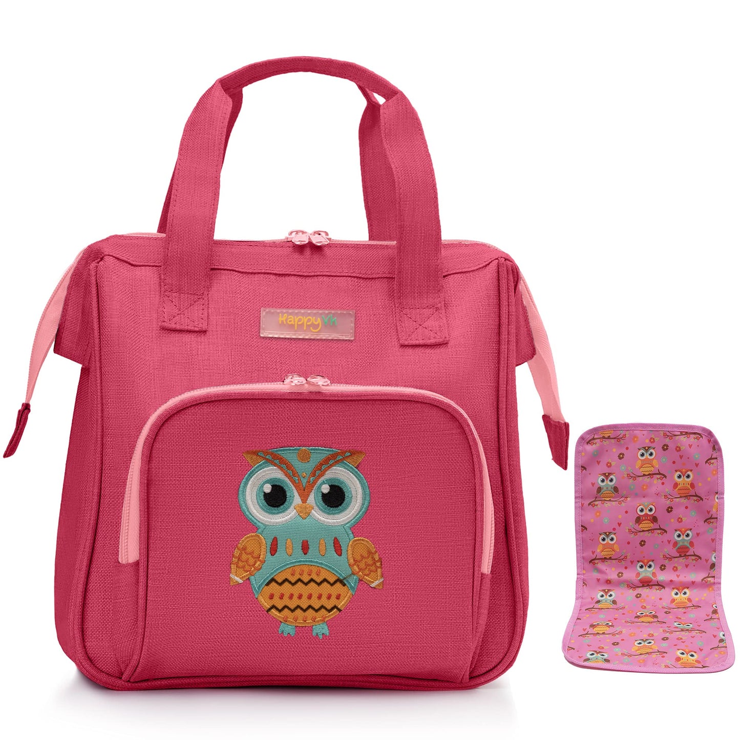 HappyVk Baby Doll Diaper Bag with Changing Pad - Realistic, Spacious & Comfortably Designed for Pretend Play