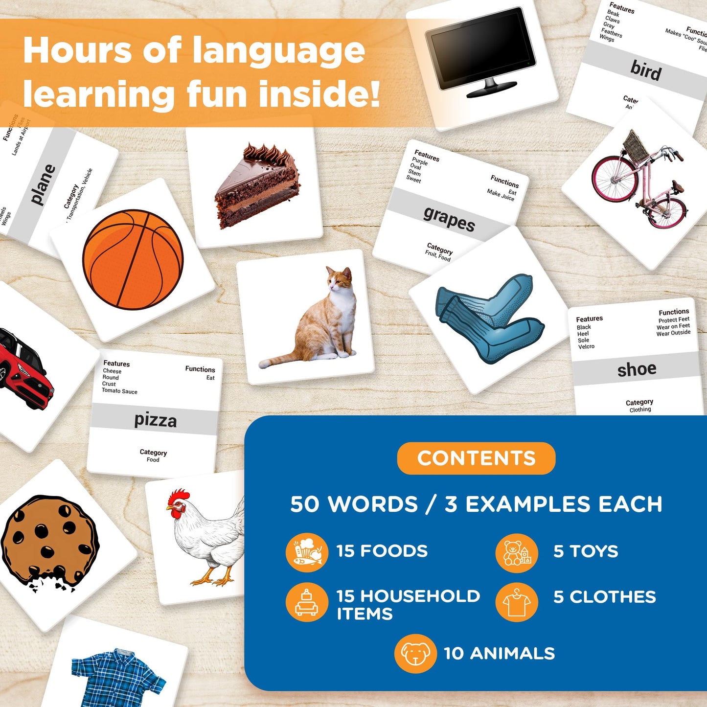 ThinkPsych First Nouns Picture Play Cards | Award Winning | 150 Picture Cards for Speech Development | Autism and Speech Therapy Materials | Best