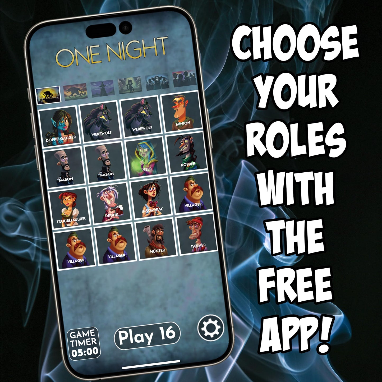 Bezier Games One Night Ultimate Werewolf | Fast 10-Minute Social Deduction and Bluffing | Hidden Roles Mystery Party for Adults and Kids | 3-10