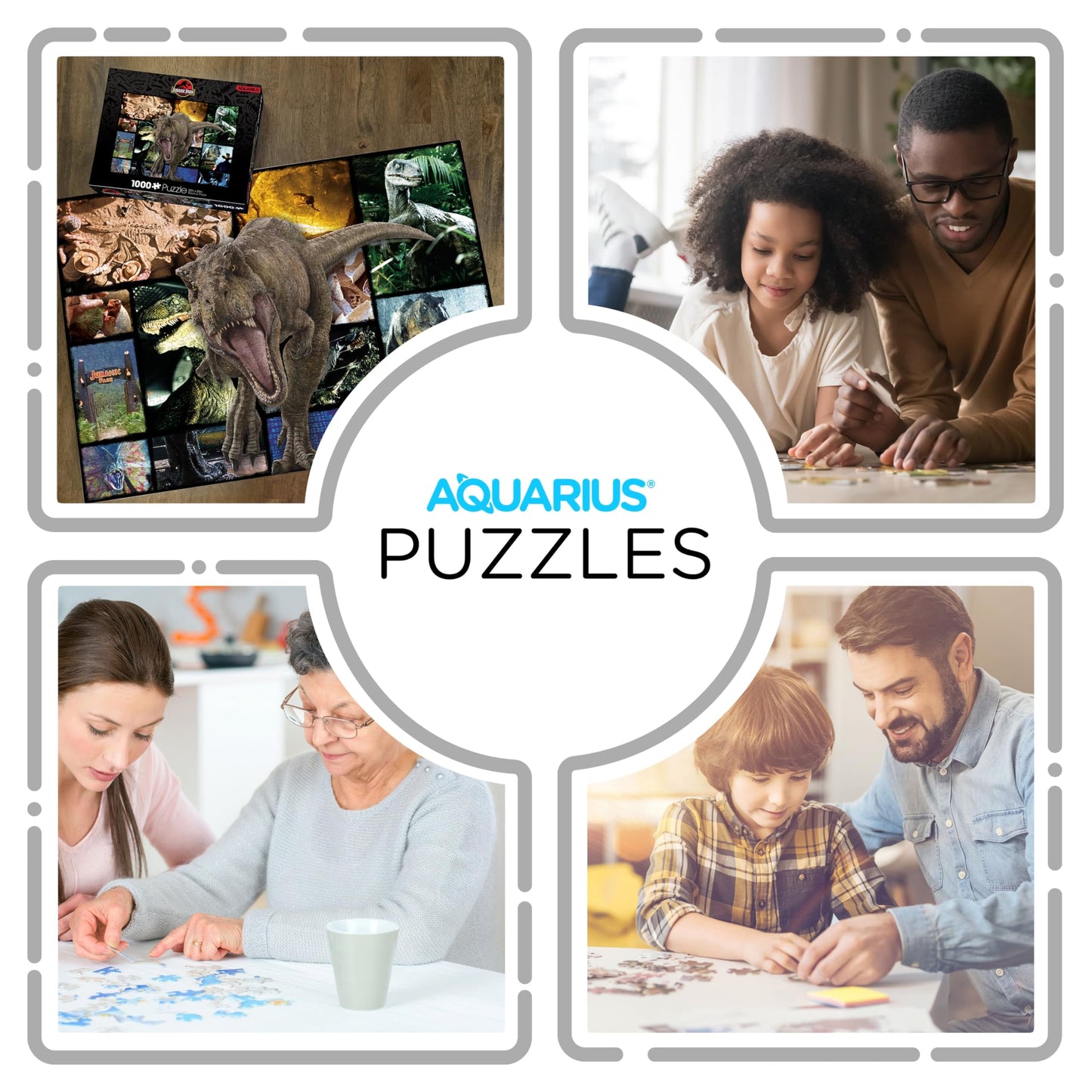Aquarius Jurassic Park 1000 Piece Jigsaw Puzzle, Dinosaur Movie Collage Puzzle 20x28 Inch, Collectible Merchandise Gift for Teens Adults