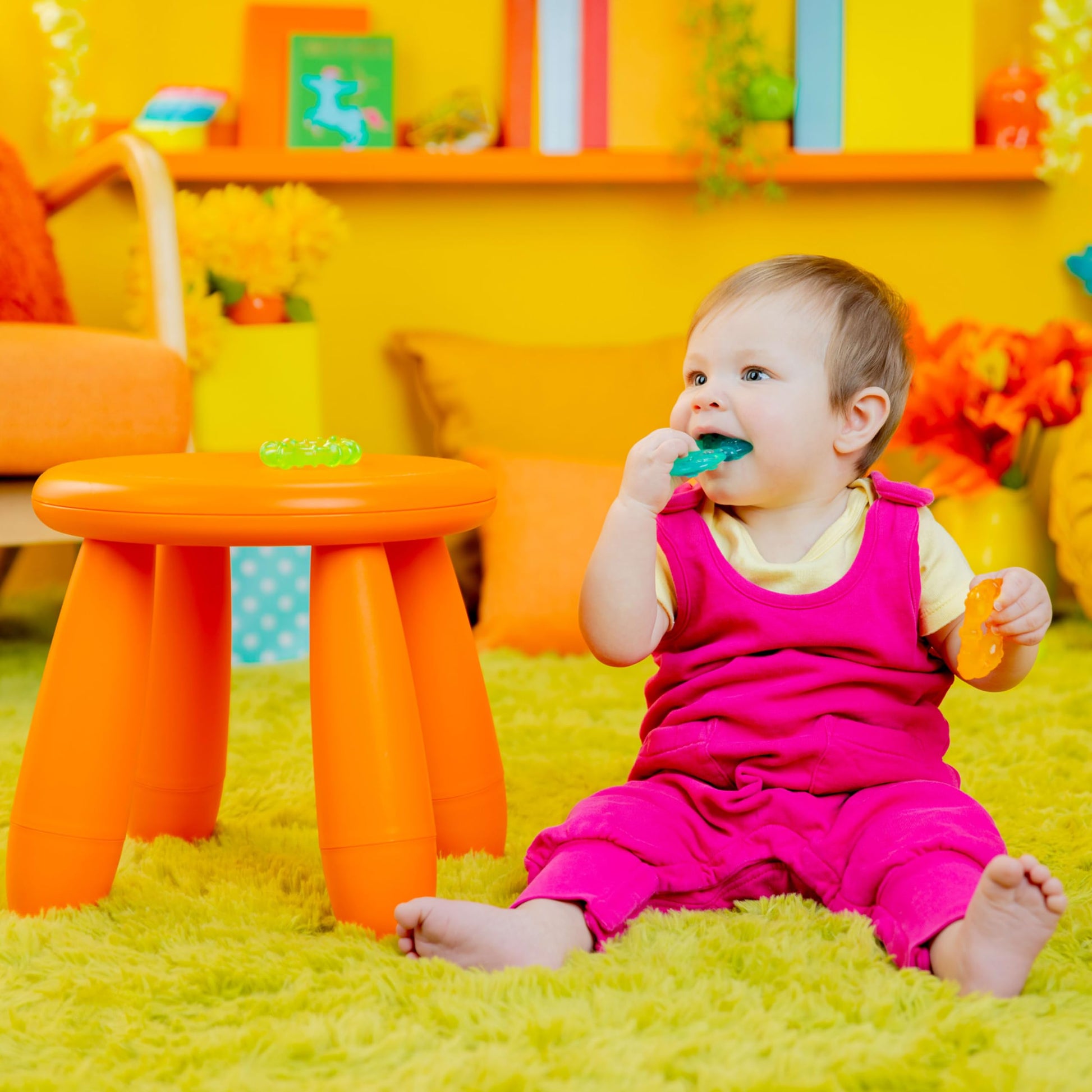Bright Starts Chill & Teethe Water-Filled BPA-Free Baby Teething Toy, Ages 3 Months+