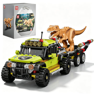 Mould King Pickup Truck Building Blocks with T-Rex Dinosaur, 344 PCS