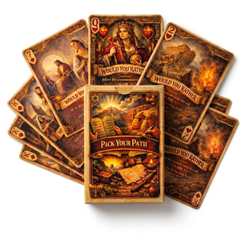 pick your path Christian Card Game - 52 Faith-Based Would You Rather Questions-Poker Cards with Beautiful Artwork.