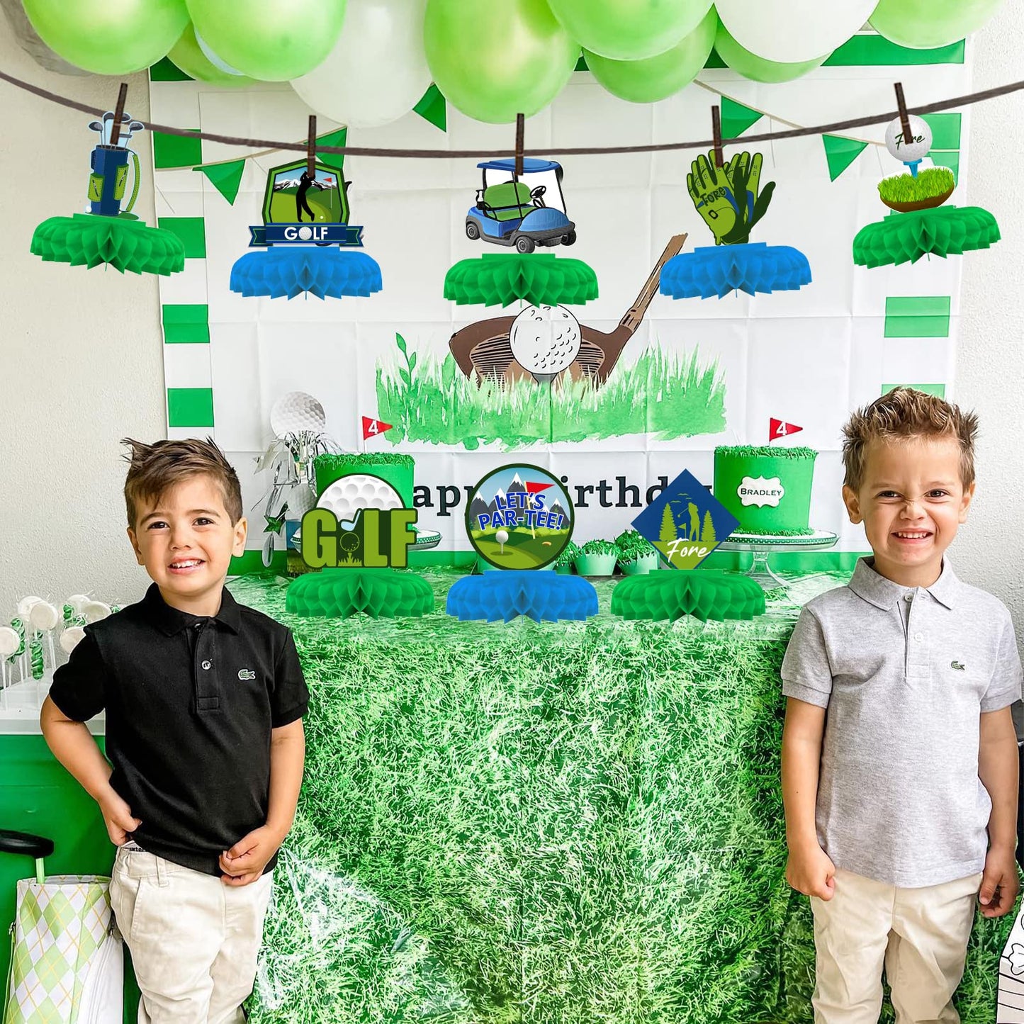 Cheereveal Golf Party Decorations, Golf Honeycomb Centerpieces, Golfing Par-tee Time 3D Table Paper Decorations, Sports Themed Honeycomb Supplies