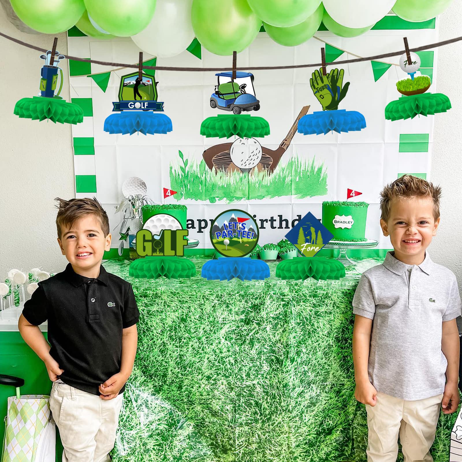 Cheereveal Golf Party Decorations, Golf Honeycomb Centerpieces, Golfing Par-tee Time 3D Table Paper Decorations, Sports Themed Honeycomb Supplies