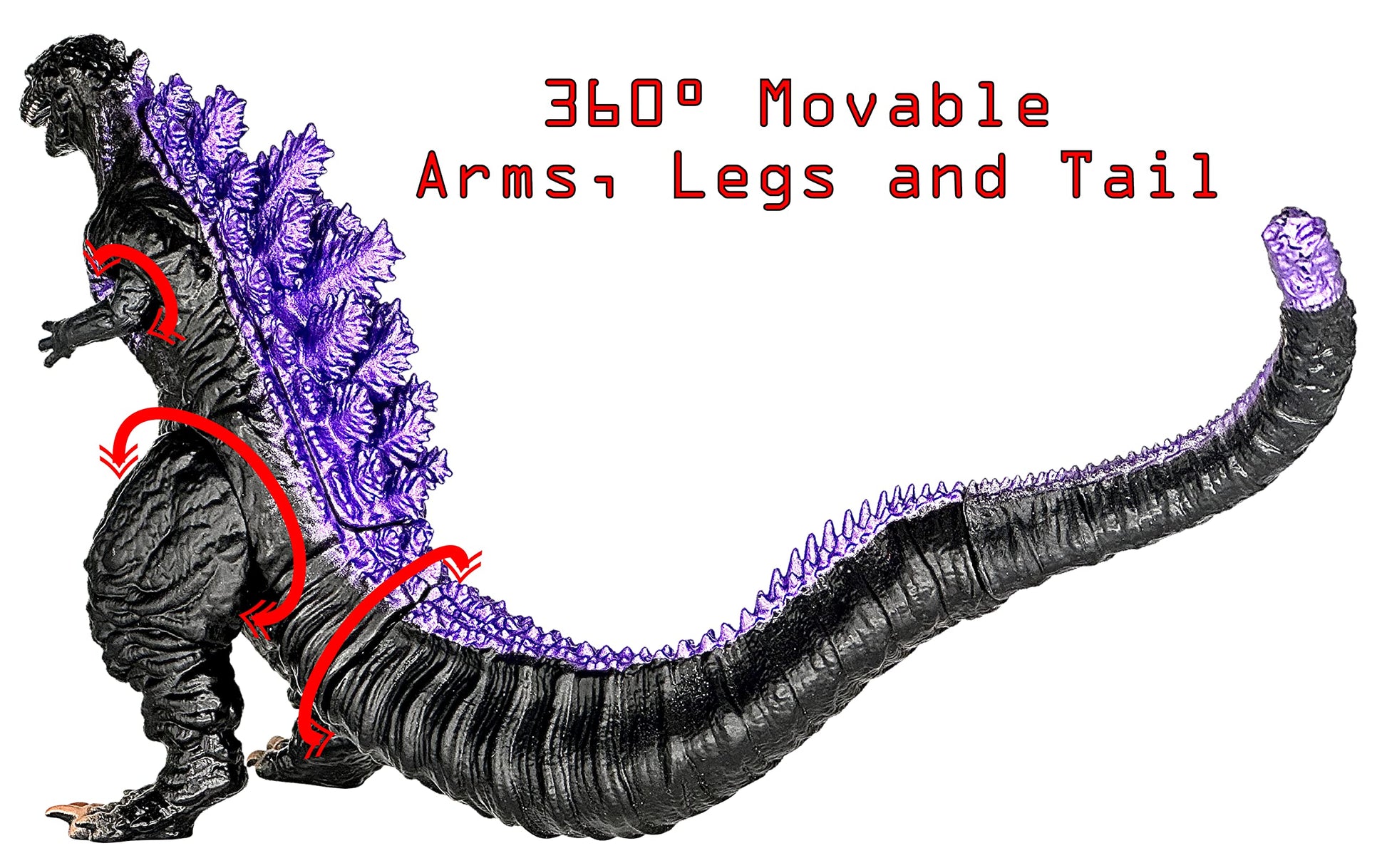 TwCare Legendary Shin Dinosaur, Movie Series Movable Joints Dino Dragon Action Figures Soft Vinyl, Carry Bag