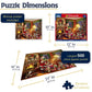 White Mountain 500 Piece Jigsaw Puzzle Christmas Santa, Delivering Gifts